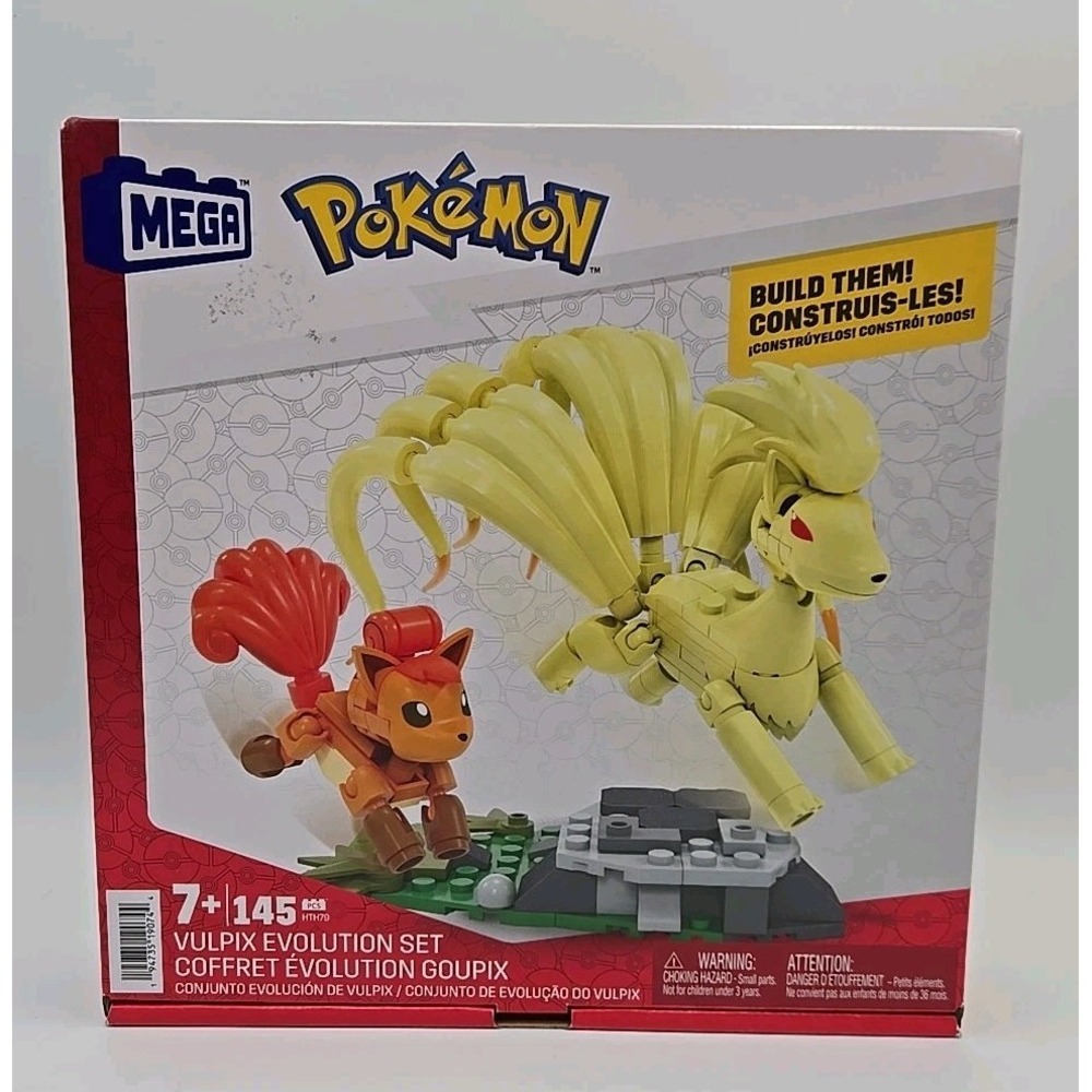 Mega‎ Pokemon Vulpix Ninetales Evolution Mega Construx Brand New Sealed Kit
